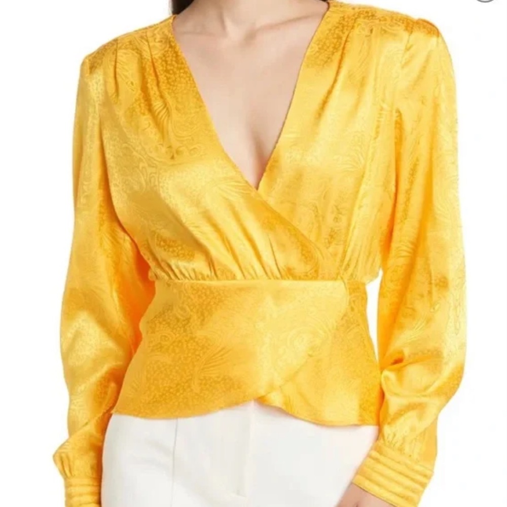 Lorie Satin Long Sleeve Blouse RONNY KOBO